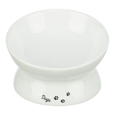 Trixie - voerbak / drinkbak dogs keramiek verhoogd wit