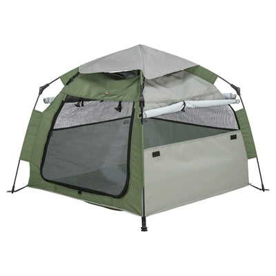 Trixie hondentent pop-up olijfgroen beige