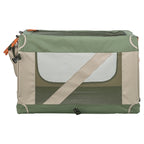 Trixie kennel comfy bench stof reismand olijfgroen beige