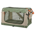 Trixie - kennel comfy bench stof / reismand olijfgroen / beige