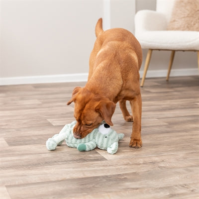 Trixie - hond met strepen pluche groen