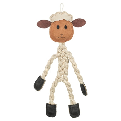 Trixie - schaap touw met leer bruin