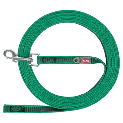 Trixie - sleeplijn met rubber bekleed zonder handlus groen
