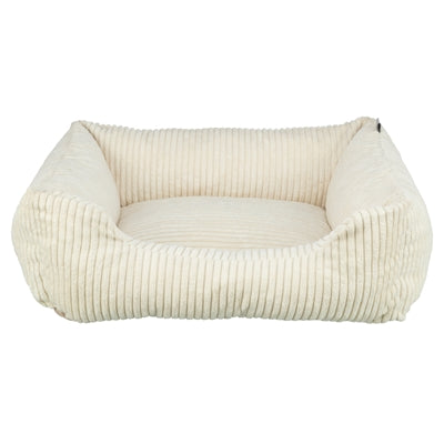 Trixie - vital hondenmand jonna hoekig ribfluweel creme