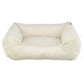 Trixie - vital hondenmand jonna hoekig ribfluweel creme
