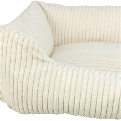 Trixie - vital hondenmand jonna hoekig ribfluweel creme