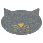 Trixie - kattenbakmat kattenkop pvc lichtgrijs