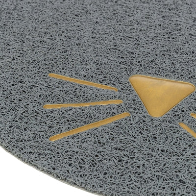 Trixie - kattenbakmat kattenkop pvc lichtgrijs
