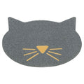 Trixie - kattenbakmat kattenkop pvc lichtgrijs