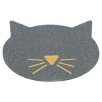 Trixie - kattenbakmat kattenkop pvc lichtgrijs