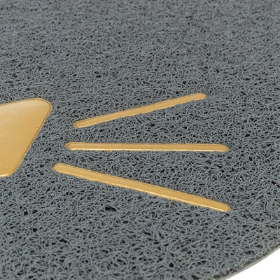 Trixie - kattenbakmat kattenkop pvc lichtgrijs