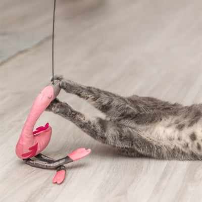 Trixie - kattenhengel telescopisch grote katten met flamingo roze