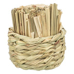 Trixie - mand gras met hooi / maisbladeren / houten stokjes