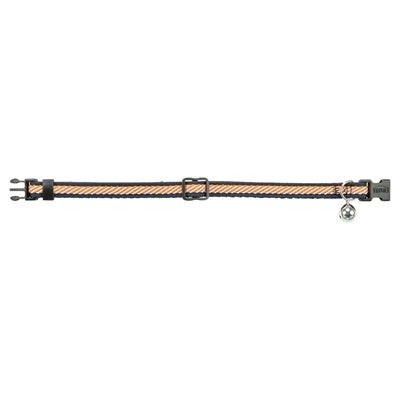 Trixie kattenhalsband gestreept blauw oranje