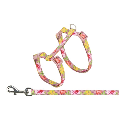 Trixie - kattentuigje met riem bloemen motief