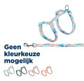 Trixie - kattentuigje met riem flower power motief