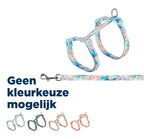 Trixie - kattentuigje met riem flower power motief