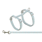 Trixie - kattentuigje met riem retro motief grijs / blauw