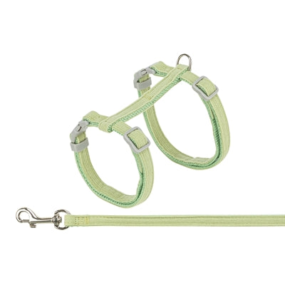 Trixie - kattentuigje met riem fluweel groen