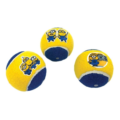Minion - Minion S squeaky tennisballen met piep geel / blauw
