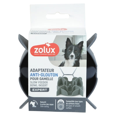 Zolux - slowfeeder / inzet stuk voor voerbak silicone grijs