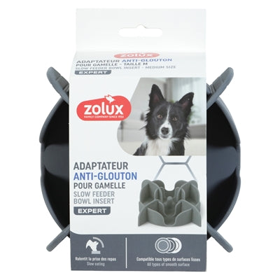 Zolux - slowfeeder / inzet stuk voor voerbak silicone grijs
