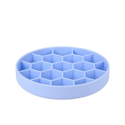 Zolux - voerbak hond slow feed met zuignappen silicone blauw