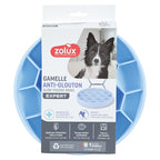 Zolux - voerbak hond slow feed met zuignappen silicone blauw