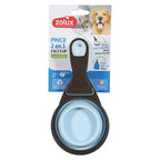 Zolux - voerschep 2 in 1 schep / afsluitklem silicone blauw
