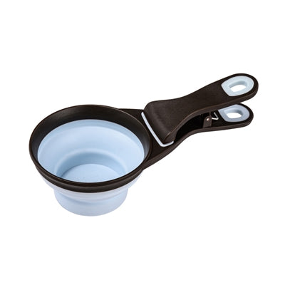 Zolux - voerschep 2 in 1 schep / afsluitklem silicone blauw