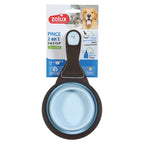 Zolux - voerschep 2 in 1 schep / afsluitklem silicone blauw