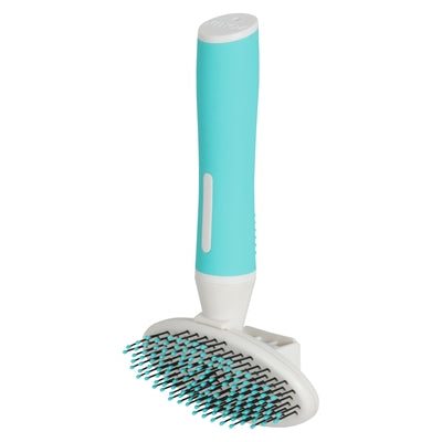 Zolux - anah slickerborstel intrekbaar zacht puppy blauw / wit