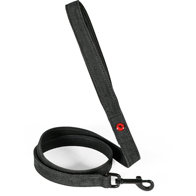 Zolux - expert hondenriem premium leer / neopreen zwart