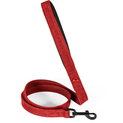 Zolux - expert hondenriem premium leer / neopreen rood