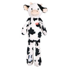 Zolux - furry farm koe isache pluche met touw wit / zwart