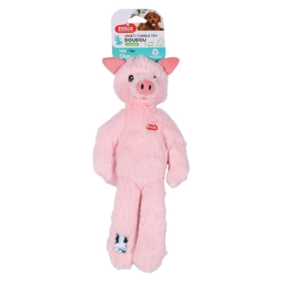Zolux - furry farm varken jason pluche met touw roze