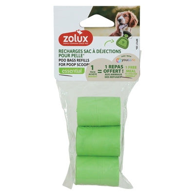 Zolux - navulling poepzakjes voor hondenpoepschep groen