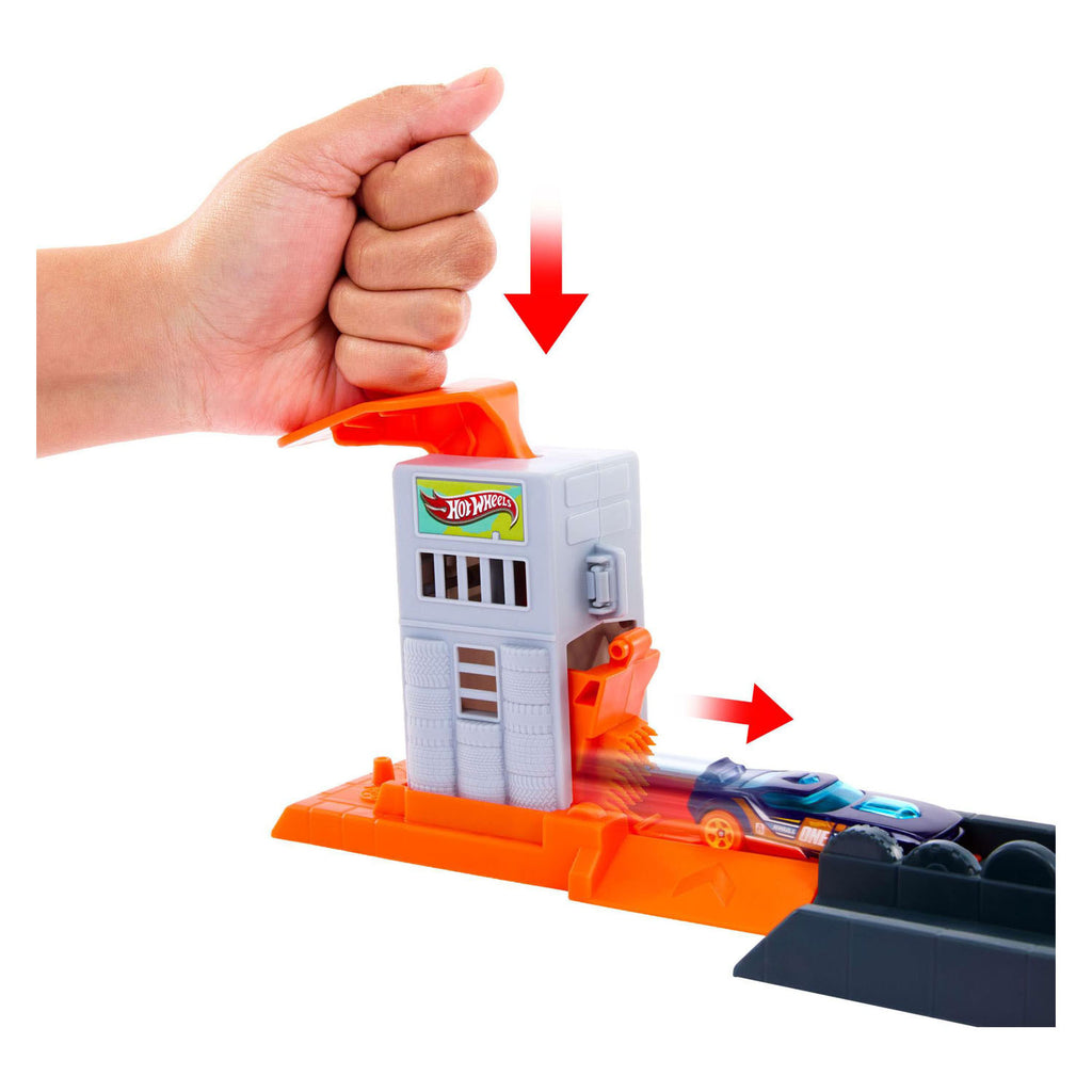 Hot wheels city gorilla aanval speelset en speelgoedauto
