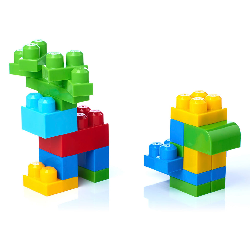 Mega bloks grote bouwtas - bouwset met 60 grote bouwblokken