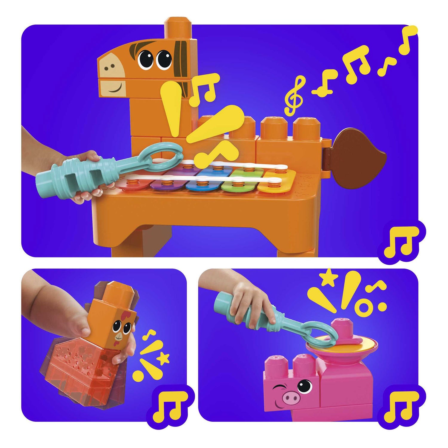 Mattel mega bloks muzikale dieren band 40 delig