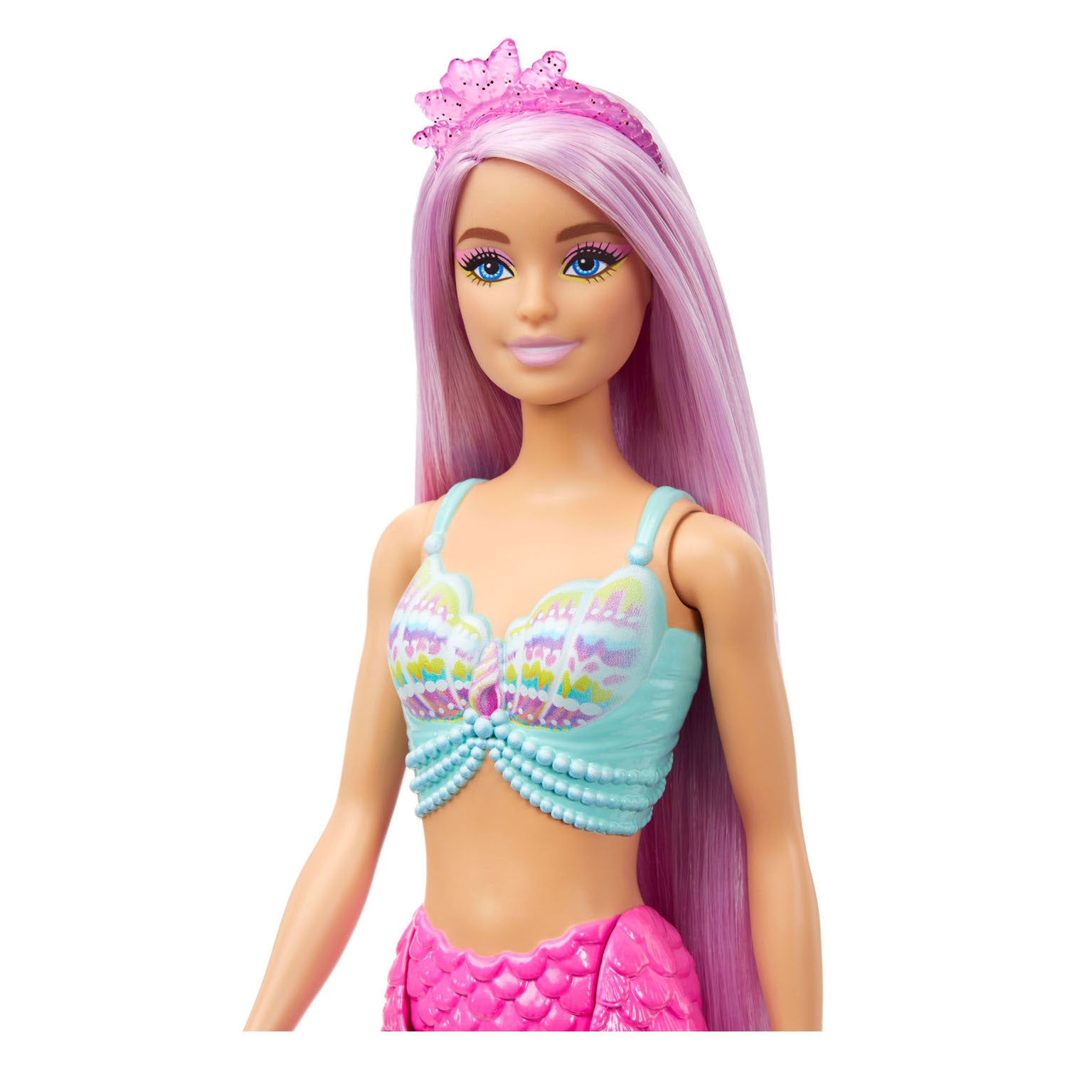 Barbie zeemeermin roze lang haar