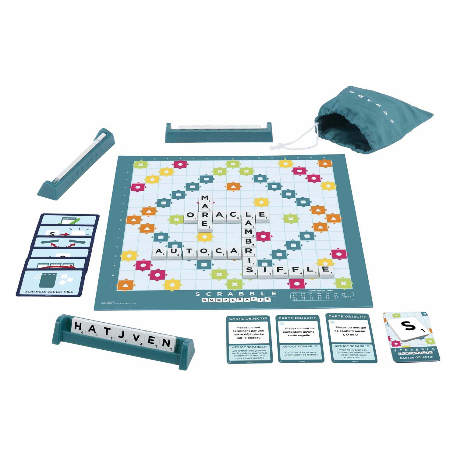 Mattel Games - Games Scrabble together - bordspel - 2 jeux en 1 - franstlig