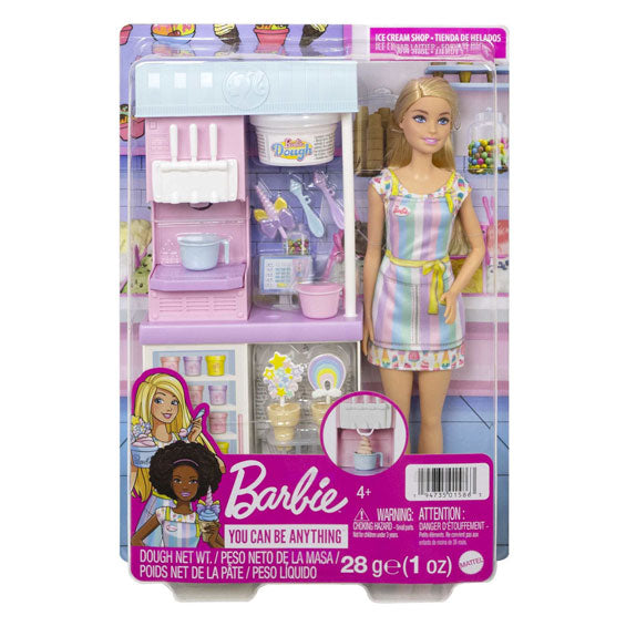Barbie ice cream shopkeeper speelset