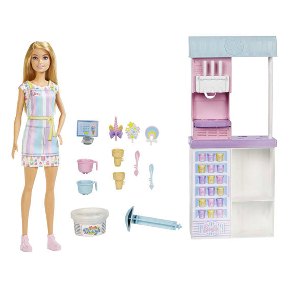 Barbie ice cream shopkeeper speelset