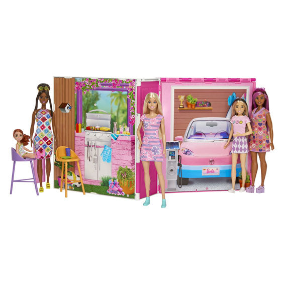Mattel - Barbie vakantiehuis met modepop speelset