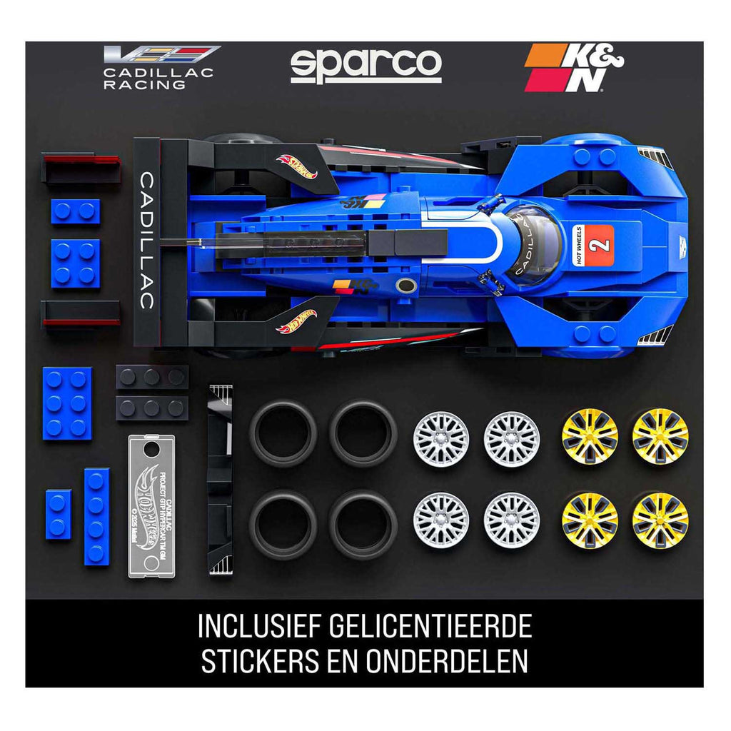 Hot Wheels - brick shop speed series cadillac 1:32 bouwset - 236dlg.