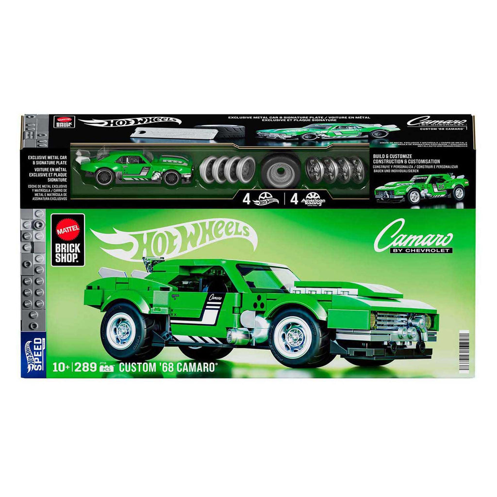 Mattel Brick Shop - Brick Shop hot wheels speed serie - custom '68 camaro - bouwspeelgoed - 289 onderdelen