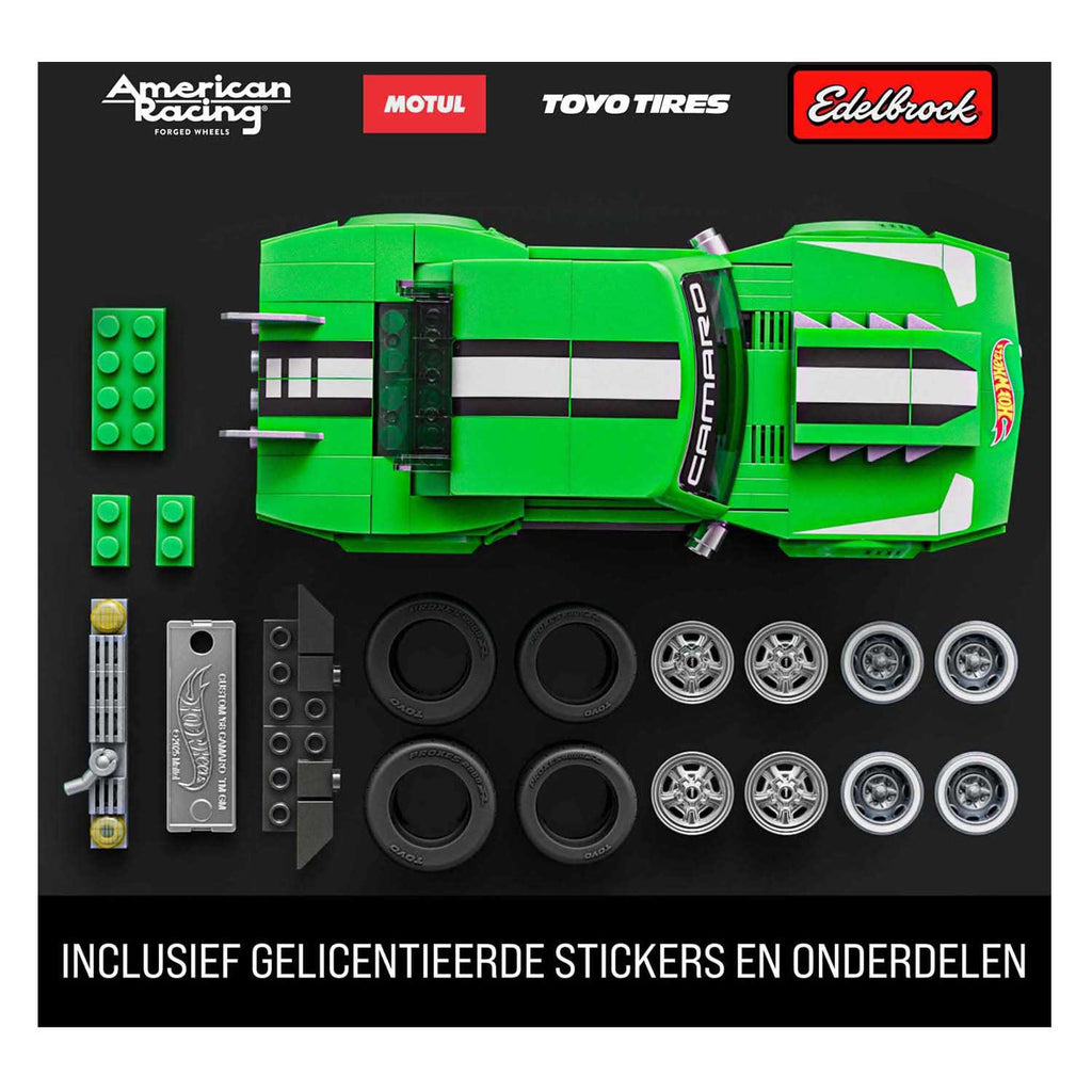 Mattel brick shop hot wheels speed serie - custom '68 camaro - bouwspeelgoed - 289 onderdelen