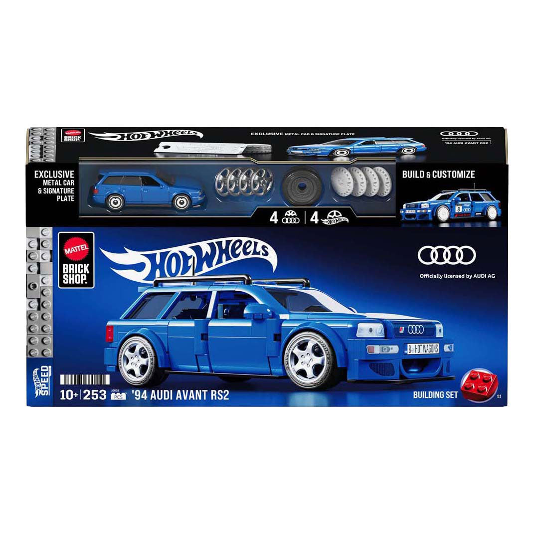 Mattel Brick Shop - Brick Shop hot wheels speed serie - '94 audi avant rs2 - bouwspeelgoed - 252 onderdelen