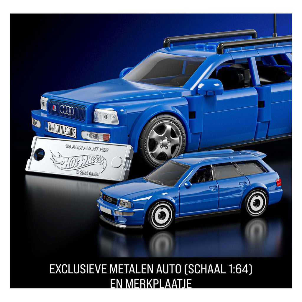 Mattel Brick Shop - Brick Shop hot wheels speed serie - '94 audi avant rs2 - bouwspeelgoed - 252 onderdelen